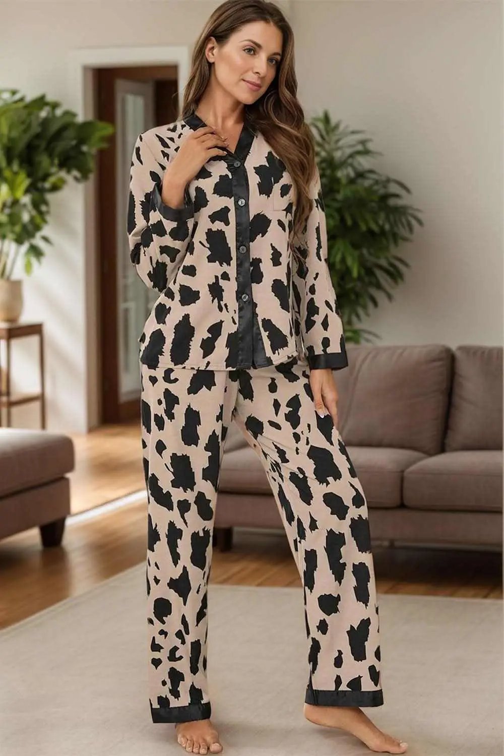 Loungewear Sets Trendsi Chic Lounge Set Women's Cozy Sleepwear Polyester Comfy Outfit