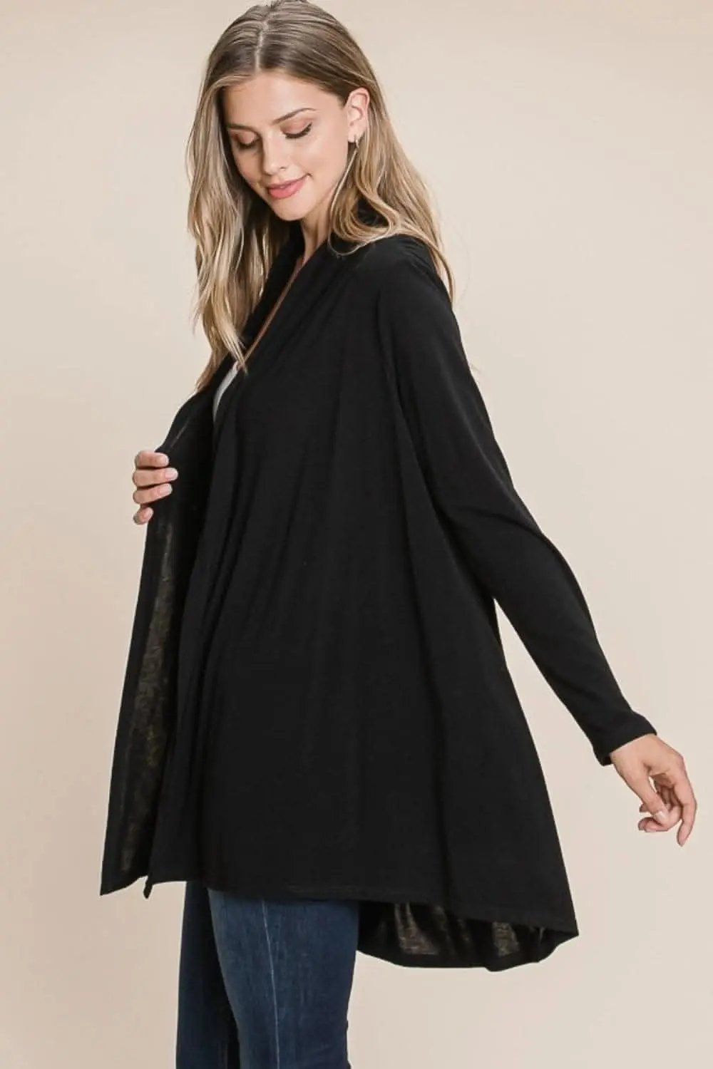 T-Shirts Trendsi Chic open front knit cardigan