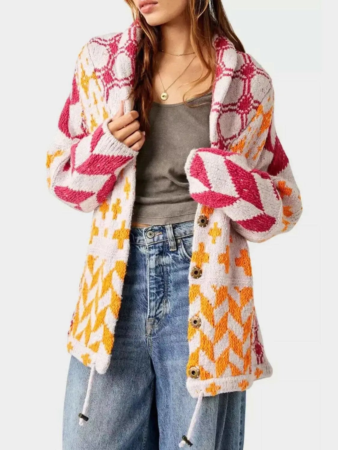 Shirts Trendsi Chic long sleeve button-up cardigan