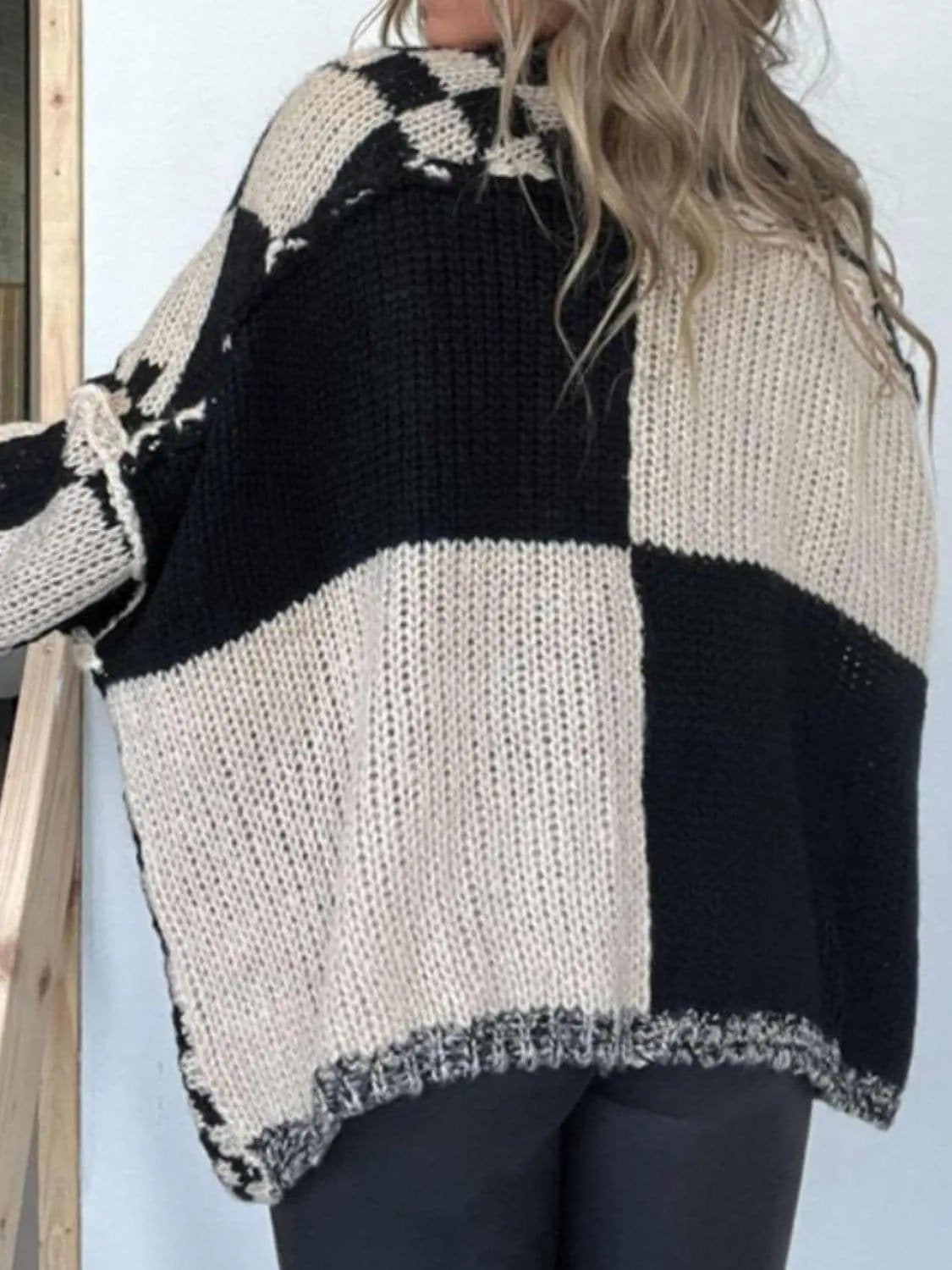 Sweaters Trendsi Chic plaid long sleeve cardigan