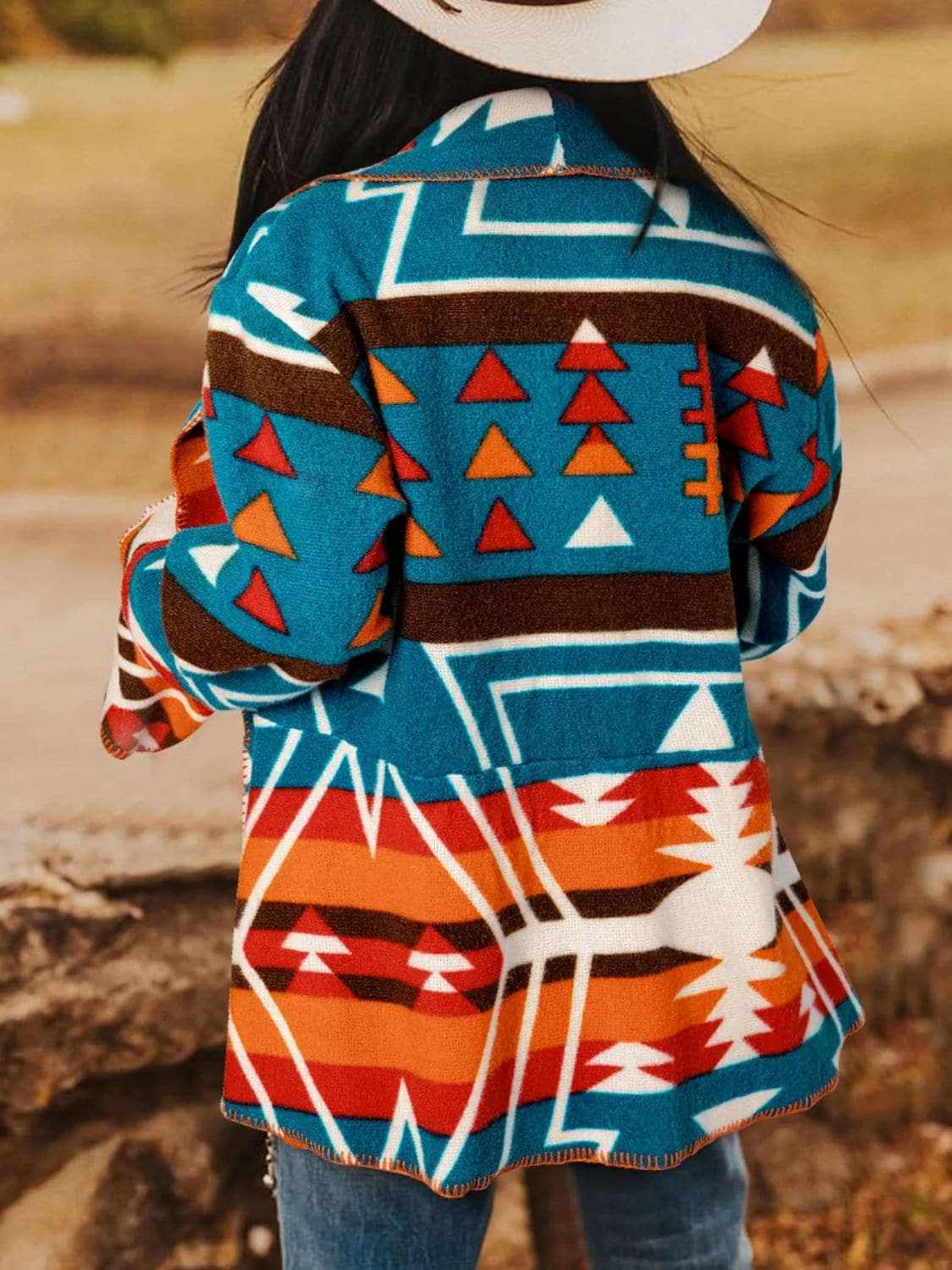 Trendsi Collared Jacket Long Sleeve Peacock Blue — Chic Women's Style