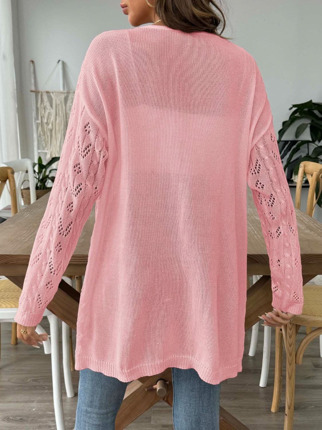 Sweaters Trendsi Chic long sleeve openwork cardigan