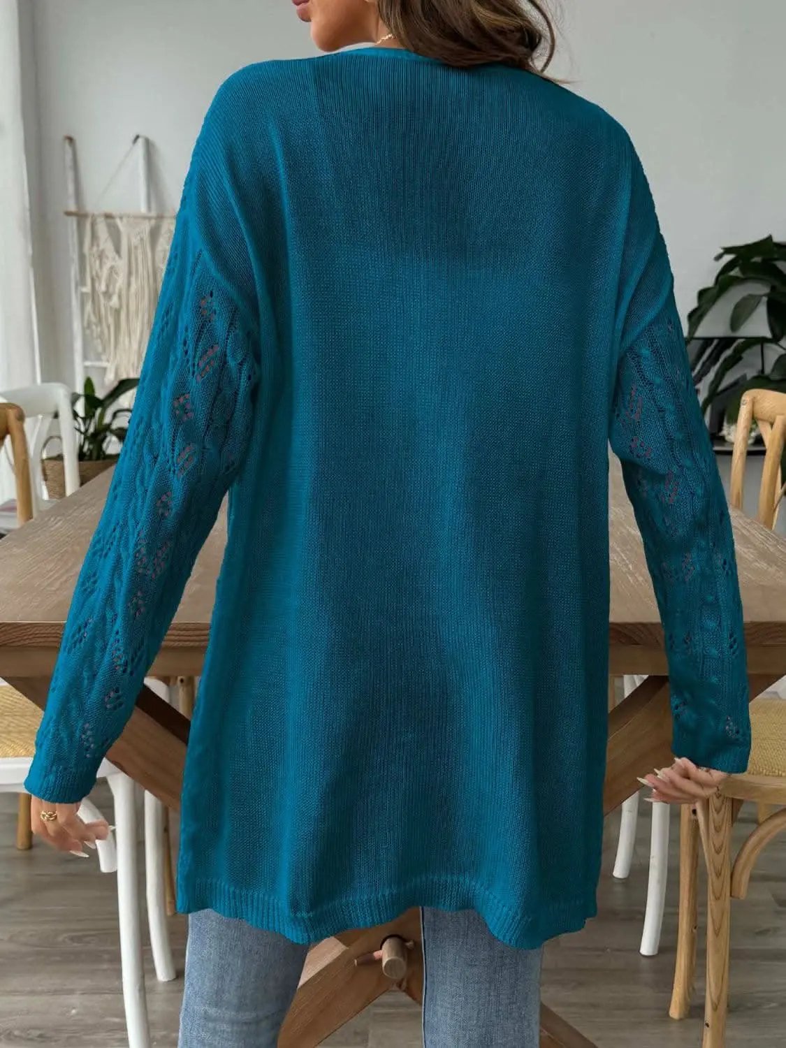 Sweaters Trendsi Chic long sleeve openwork cardigan