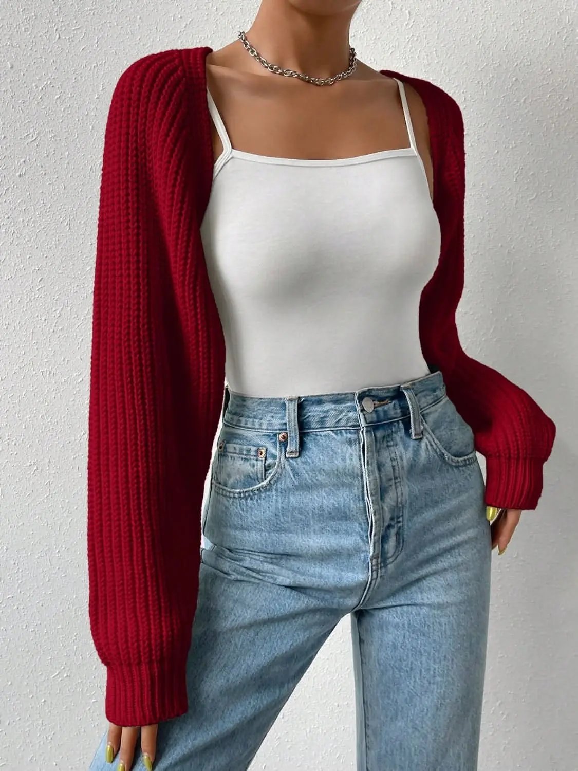 Sweaters Trendsi Chic Honey Cardigan Women's Versatile Layer Open Front Acrylic Cardigan