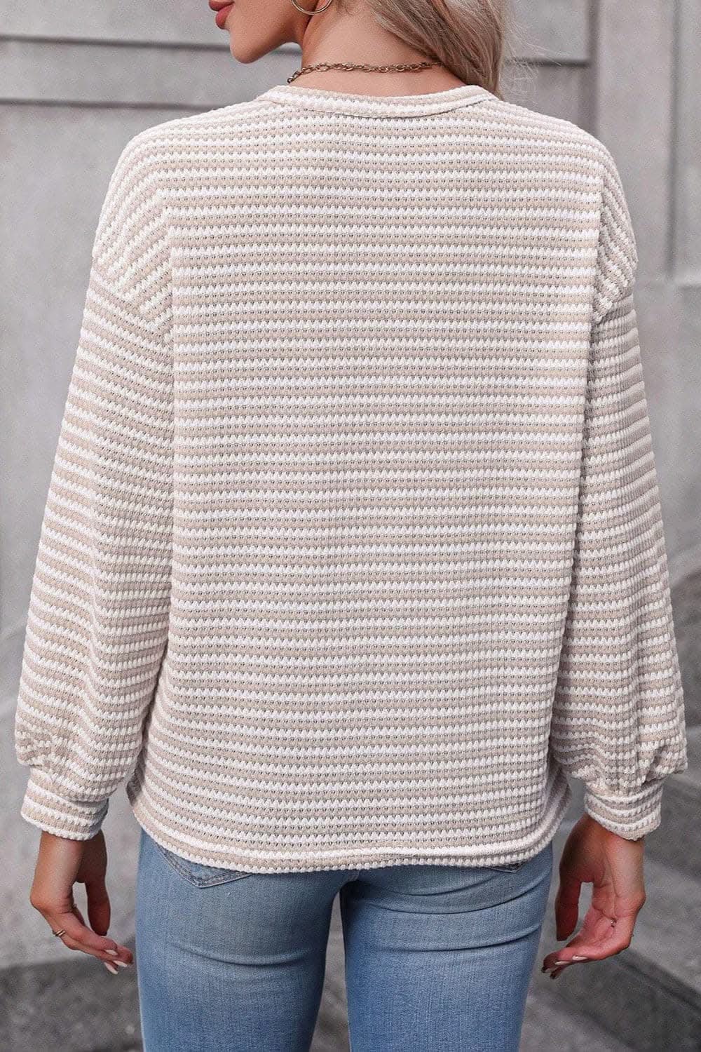 T-Shirts Trendsi Shirts - Chic Striped Long Sleeve Top - Premium Quality