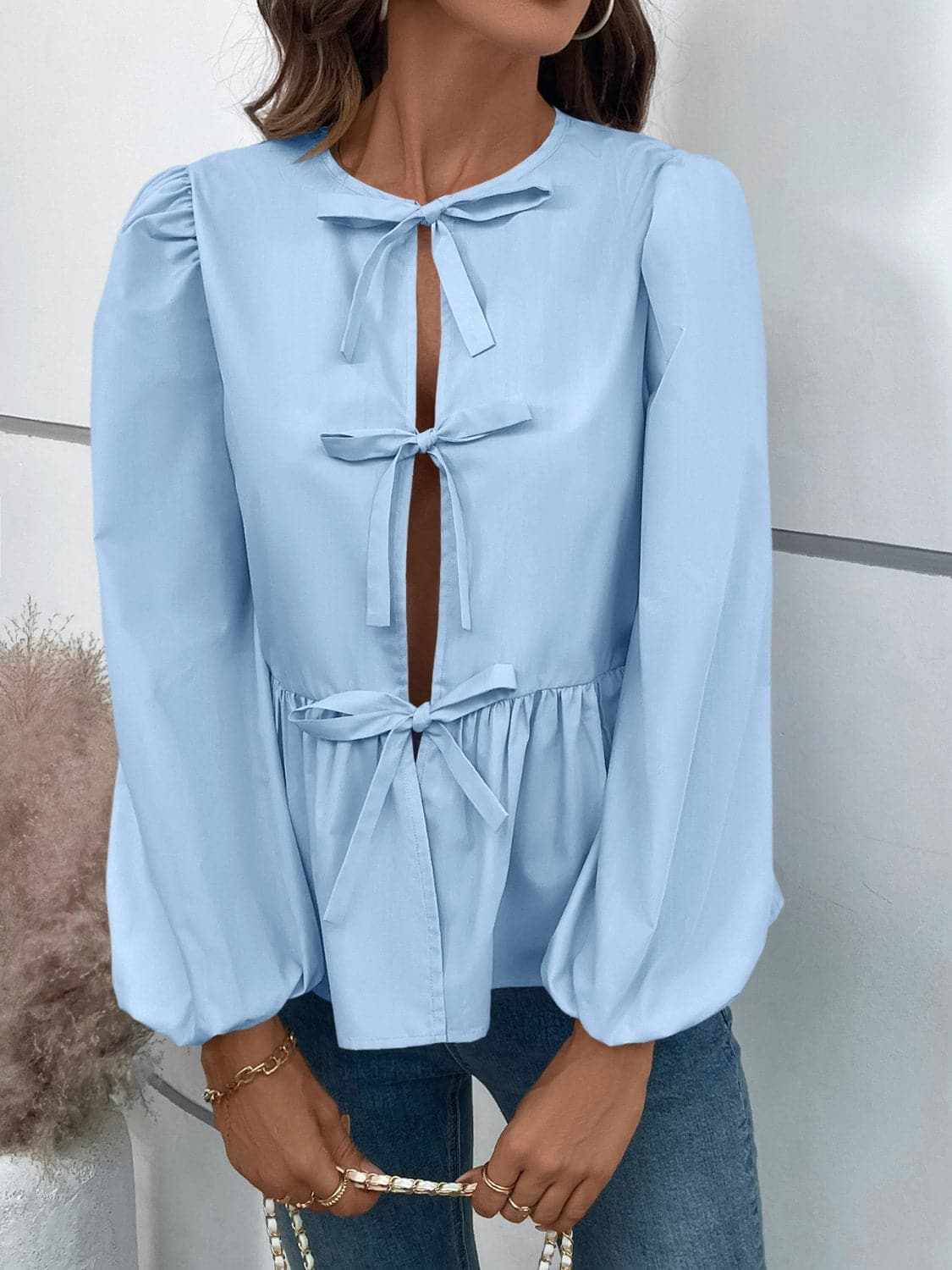 Women's Peplum Top Top - Long Sleeve Peplum - Chic & Flattering