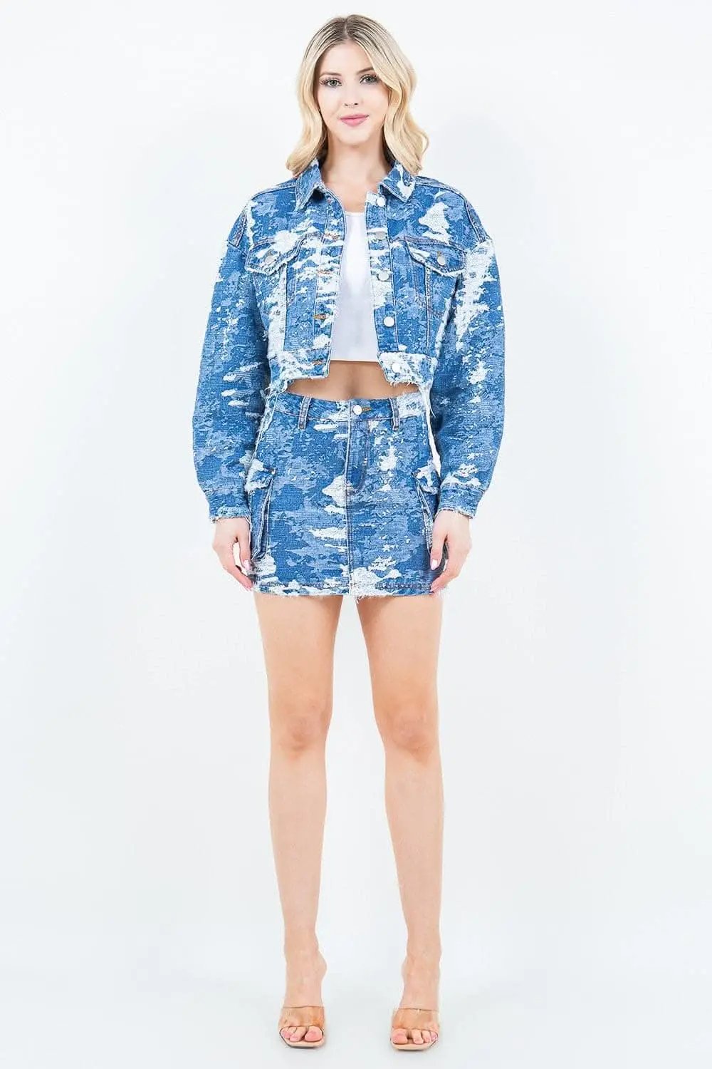 Skirts Trendsi Jacquard mini skirt with pockets