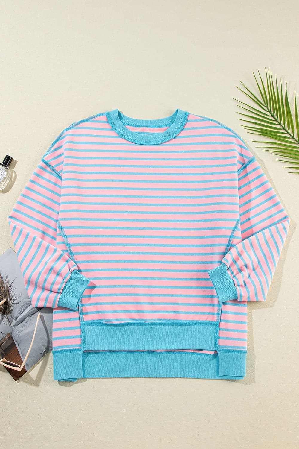 Sweaters Trendsi Chic striped high-low pullover