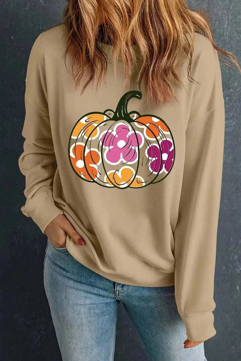 Trendsi Autumn Graphic Sweatshirt Polyester Cotton