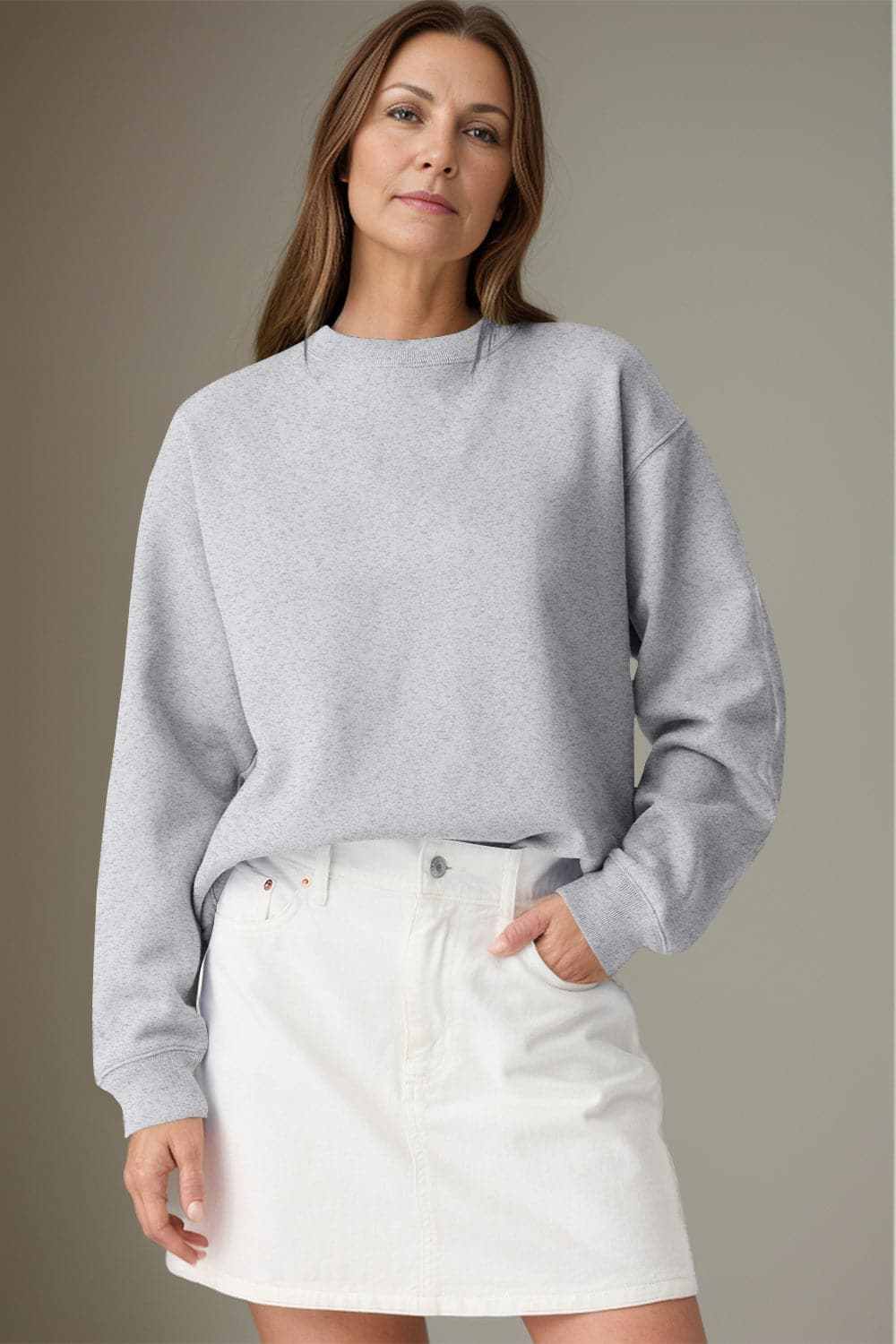 Sweatshirts & Hoodies Trendsi Cozy essentials long sleeve sweatshirt