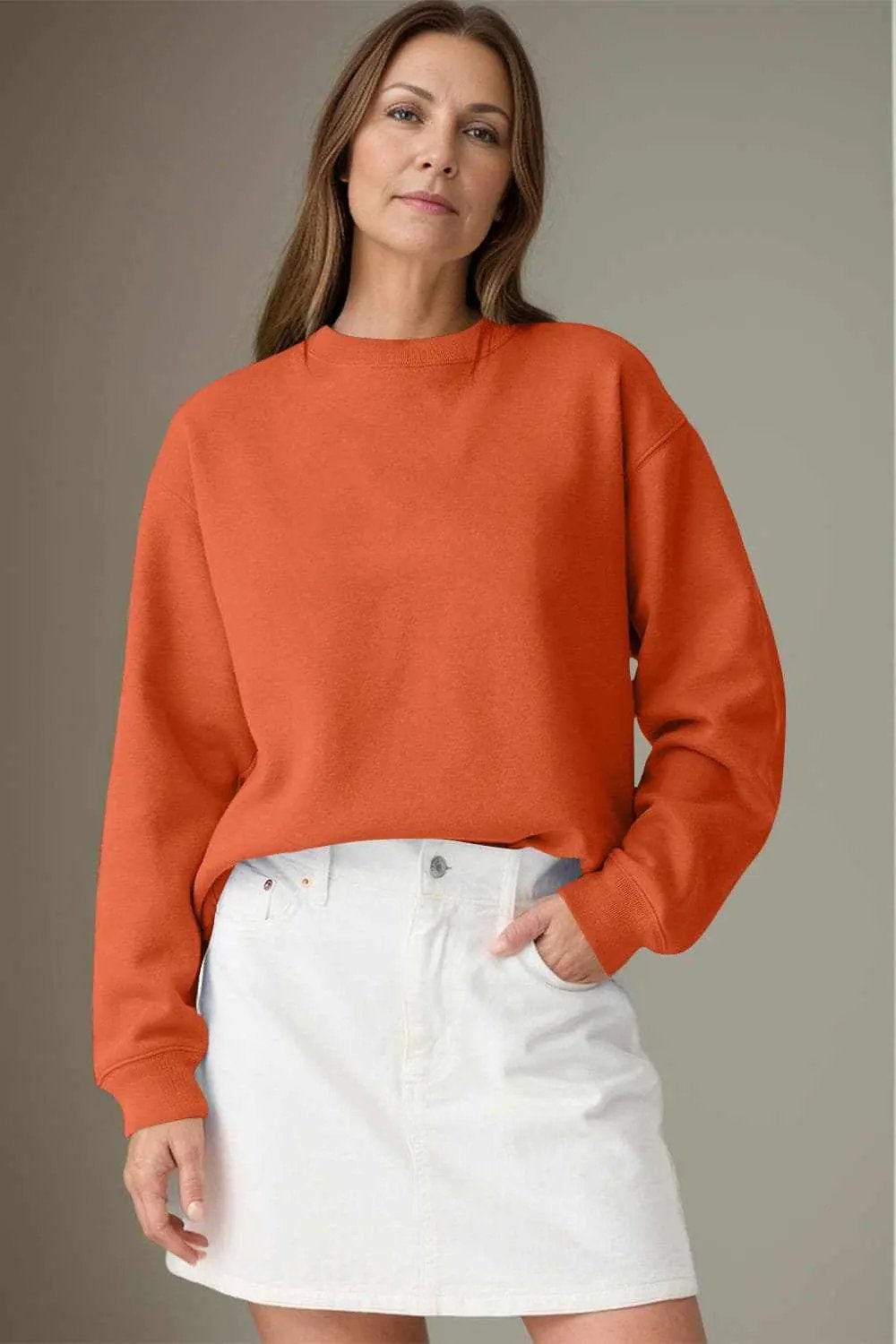 Sweatshirts & Hoodies Trendsi Cozy essentials long sleeve sweatshirt