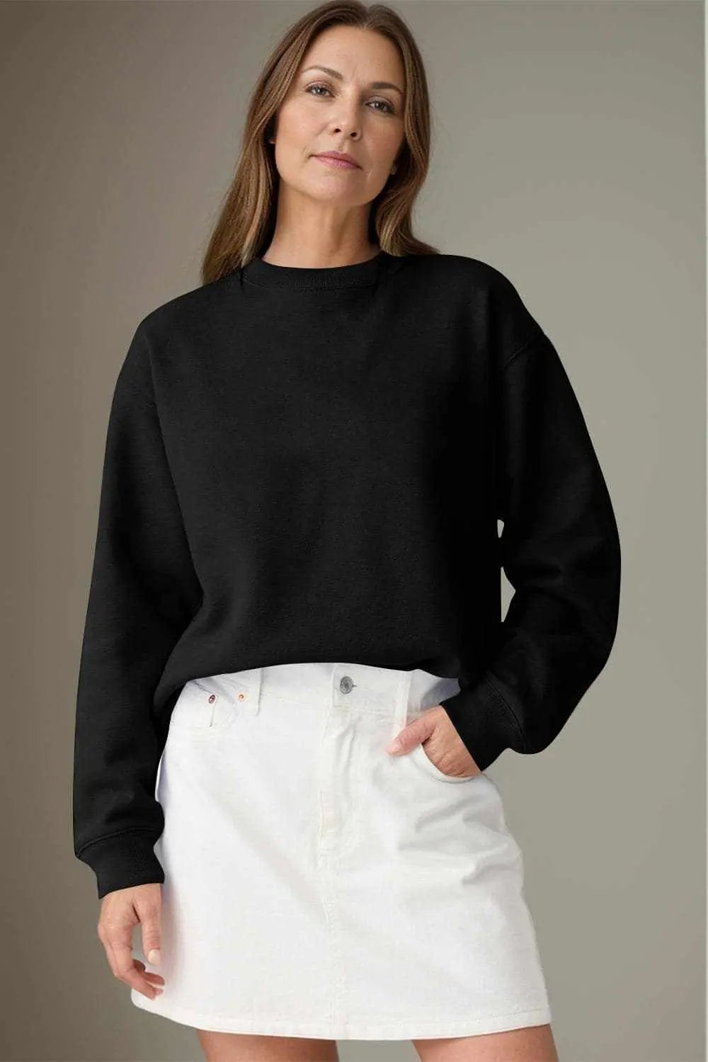 Sweatshirts & Hoodies Trendsi Cozy essentials long sleeve sweatshirt