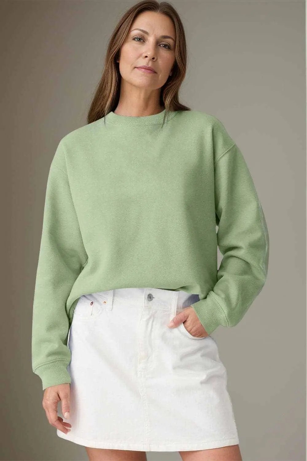 Sweatshirts & Hoodies Trendsi Cozy essentials long sleeve sweatshirt