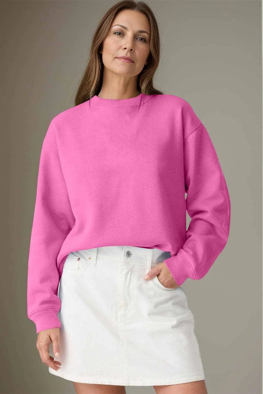 Sweatshirts & Hoodies Trendsi Cozy essentials long sleeve sweatshirt