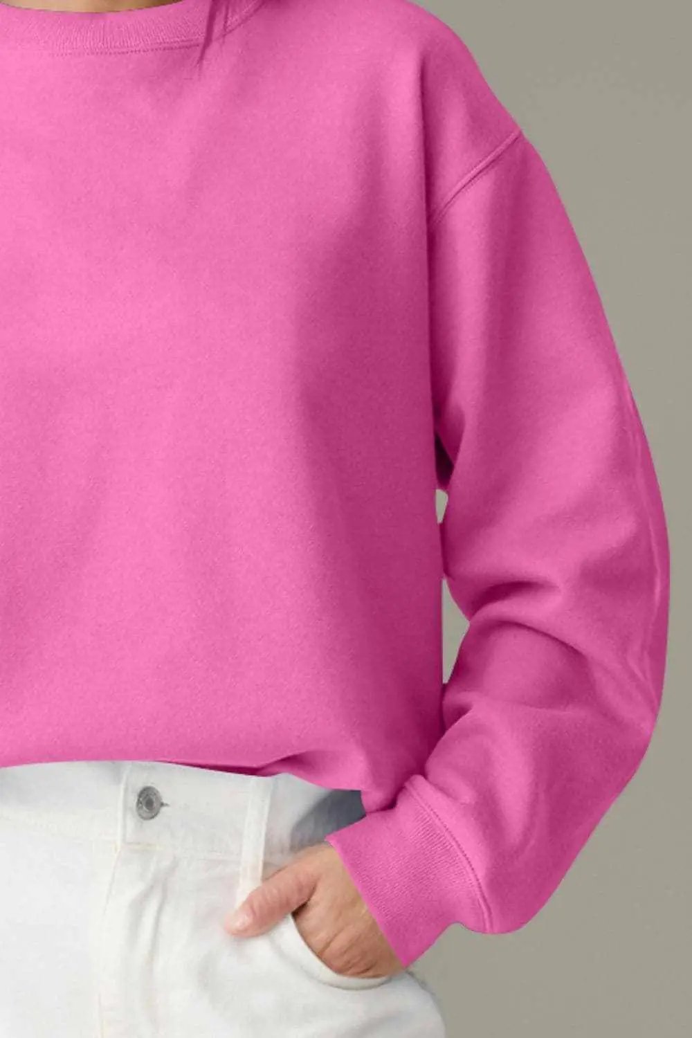 Sweatshirts & Hoodies Trendsi Cozy essentials long sleeve sweatshirt