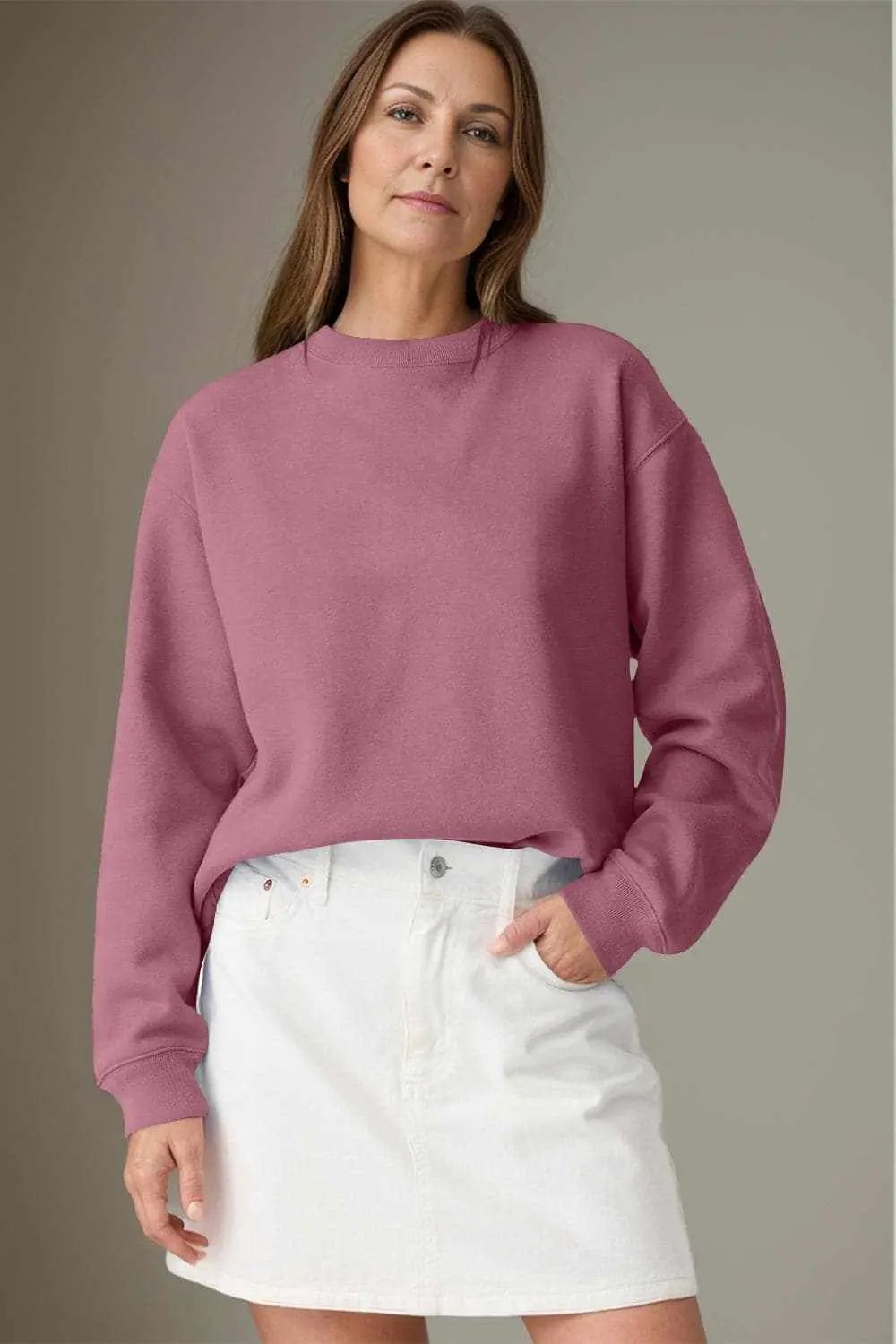 Sweatshirts & Hoodies Trendsi Cozy essentials long sleeve sweatshirt