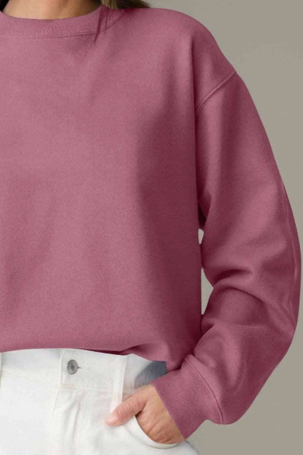 Sweatshirts & Hoodies Trendsi Cozy essentials long sleeve sweatshirt
