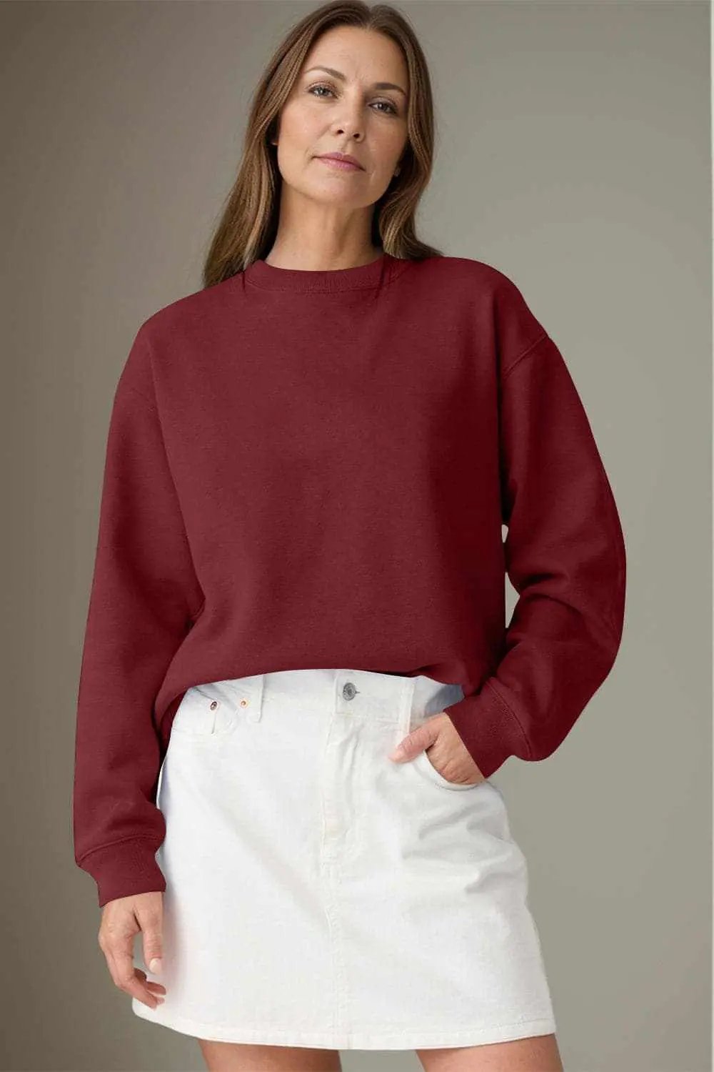 Sweatshirts & Hoodies Trendsi Cozy essentials long sleeve sweatshirt