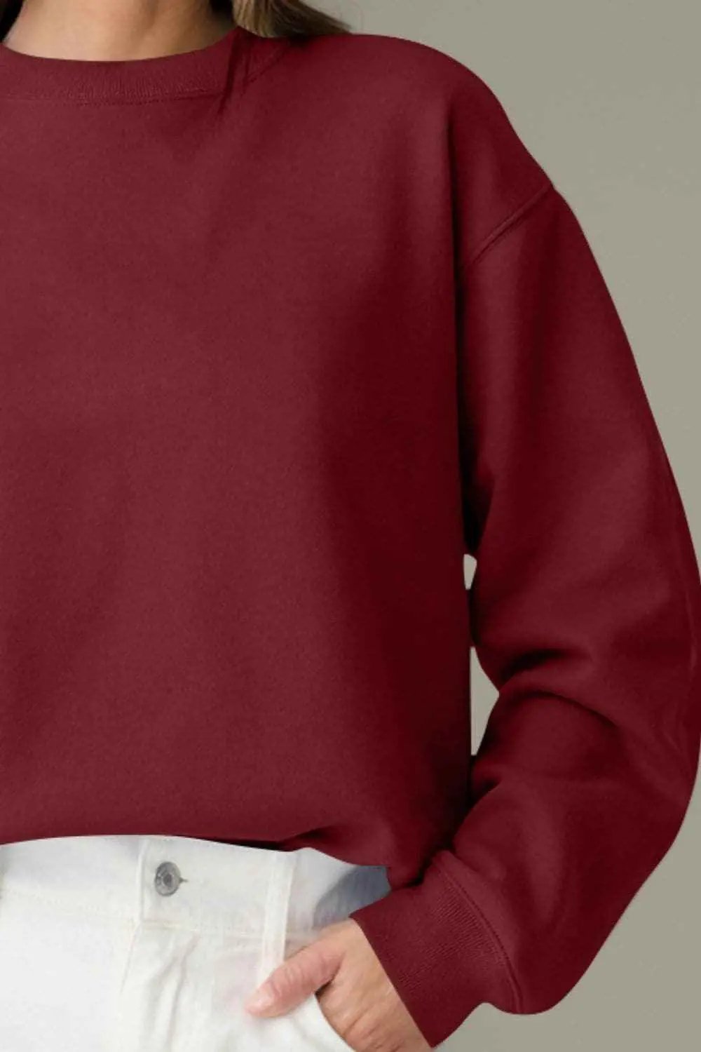 Sweatshirts & Hoodies Trendsi Cozy essentials long sleeve sweatshirt