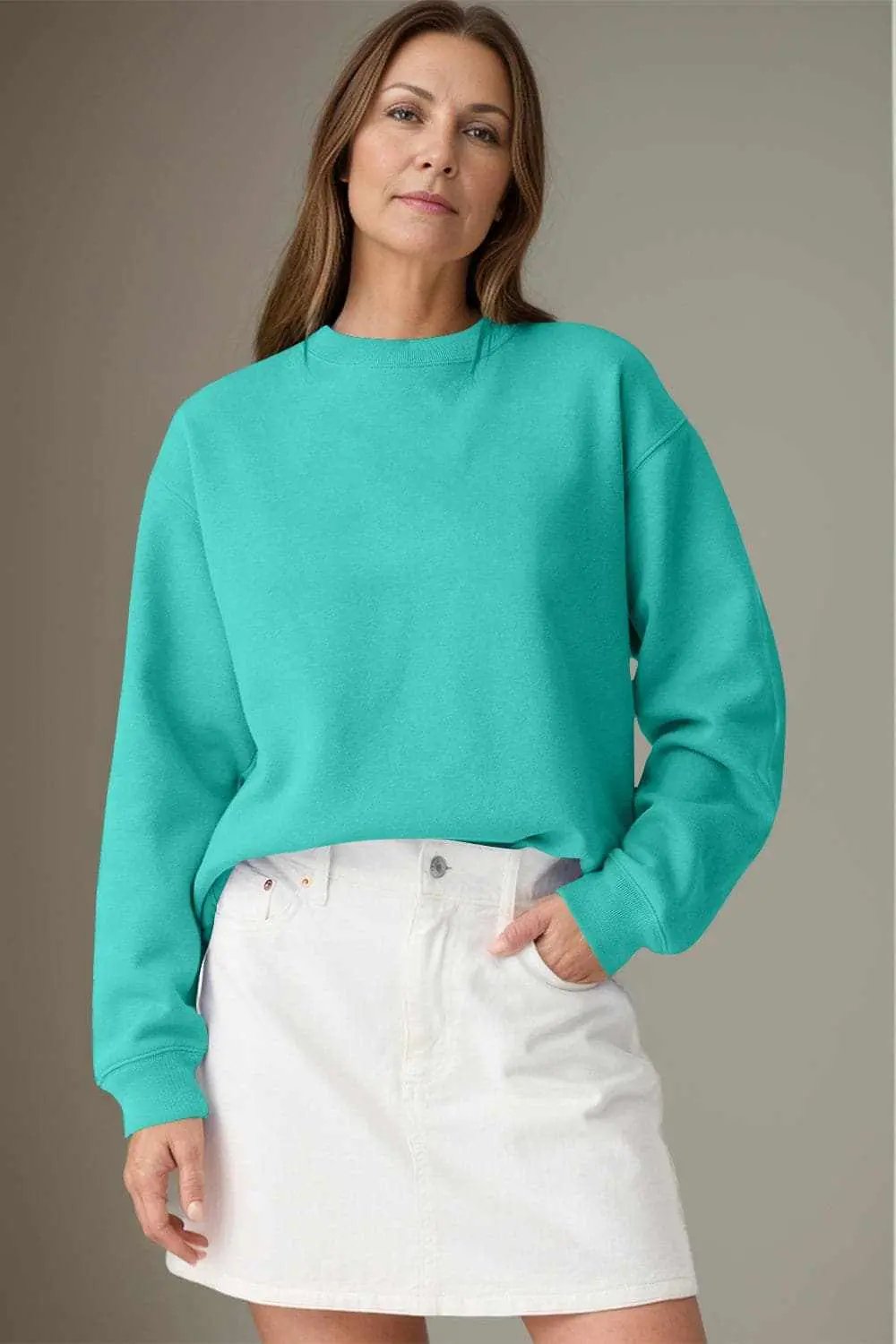 Sweatshirts & Hoodies Trendsi Cozy essentials long sleeve sweatshirt