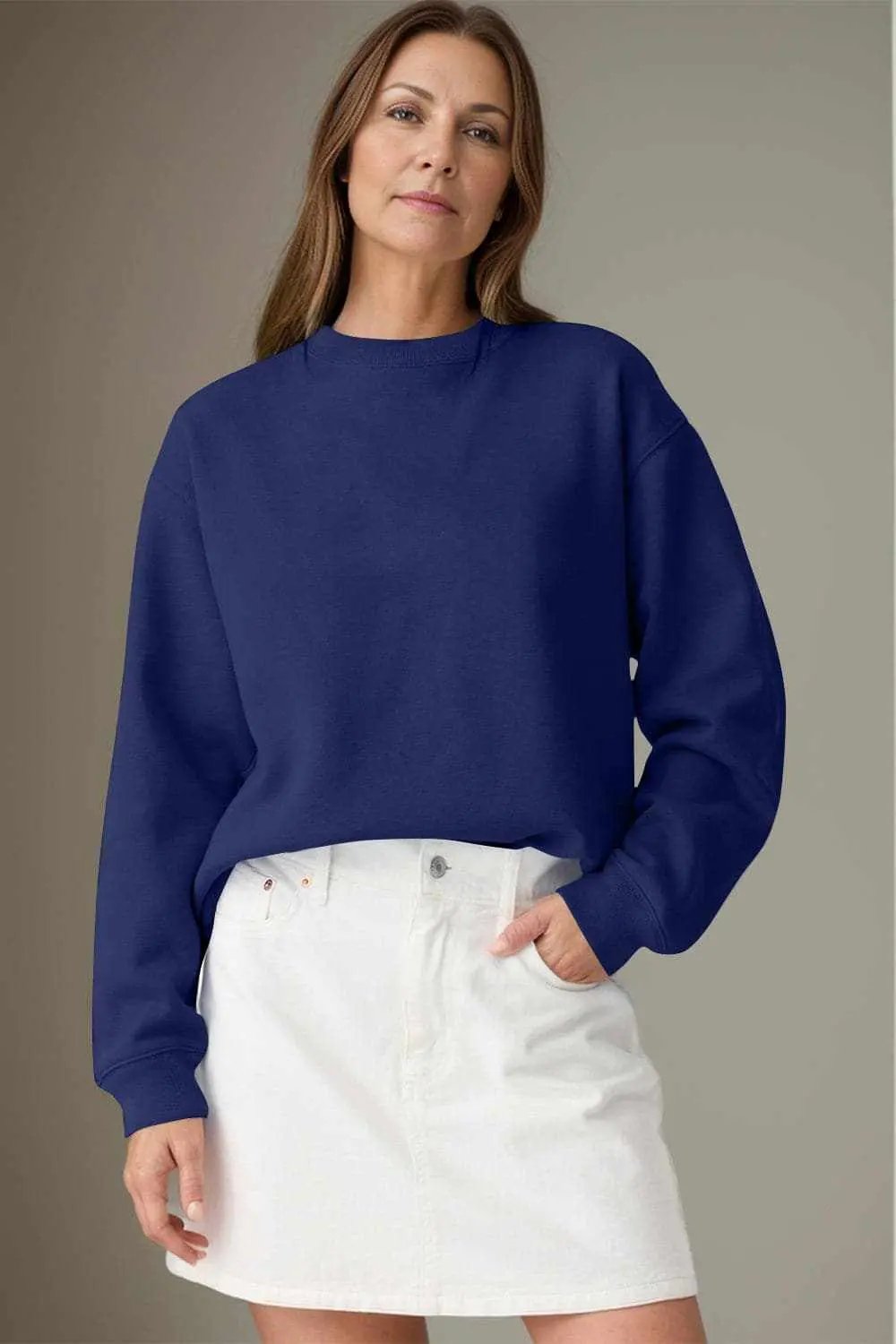 Sweatshirts & Hoodies Trendsi Cozy essentials long sleeve sweatshirt