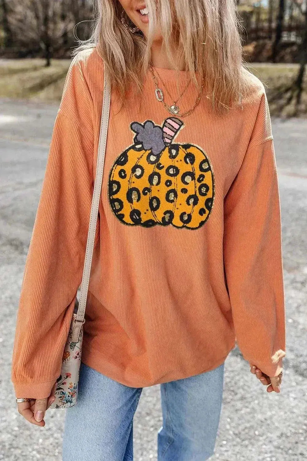 Trendsi Pumpkin Spice Sweatshirt Long Sleeve — Cozy Autumn Top