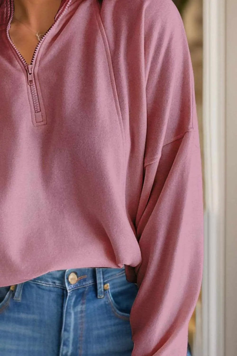 Sweaters Trendsi Cozy half-zip pullover sweatshirt