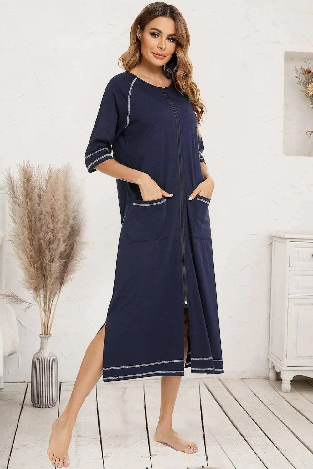 Night Dress With Pockets | Trendsi Comfortable Sleepwear