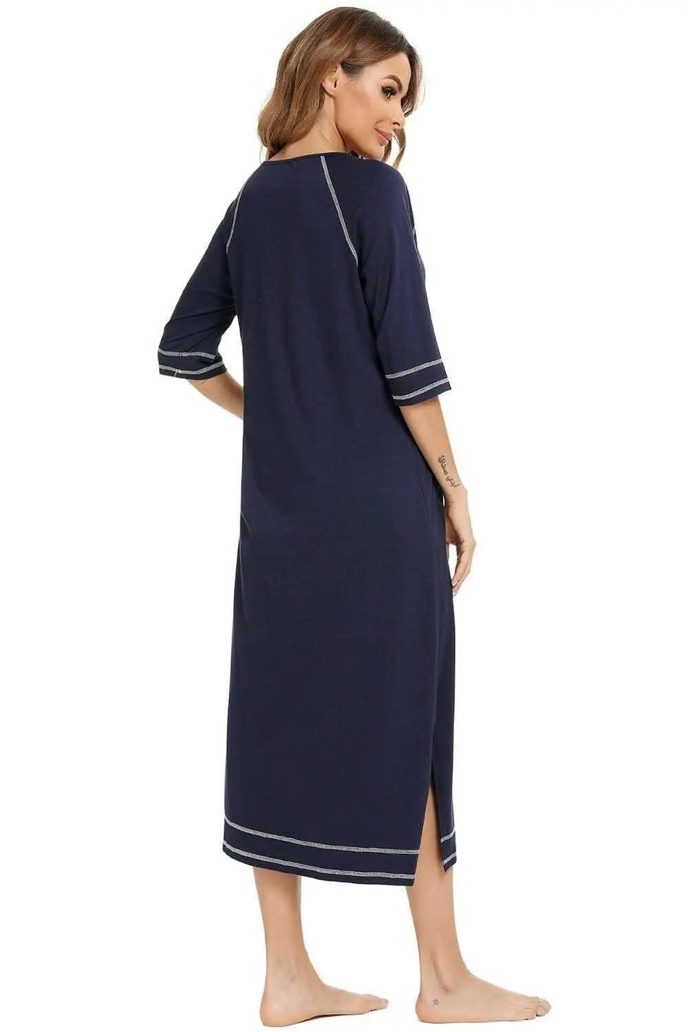Night Dress With Pockets | Trendsi Comfortable Sleepwear