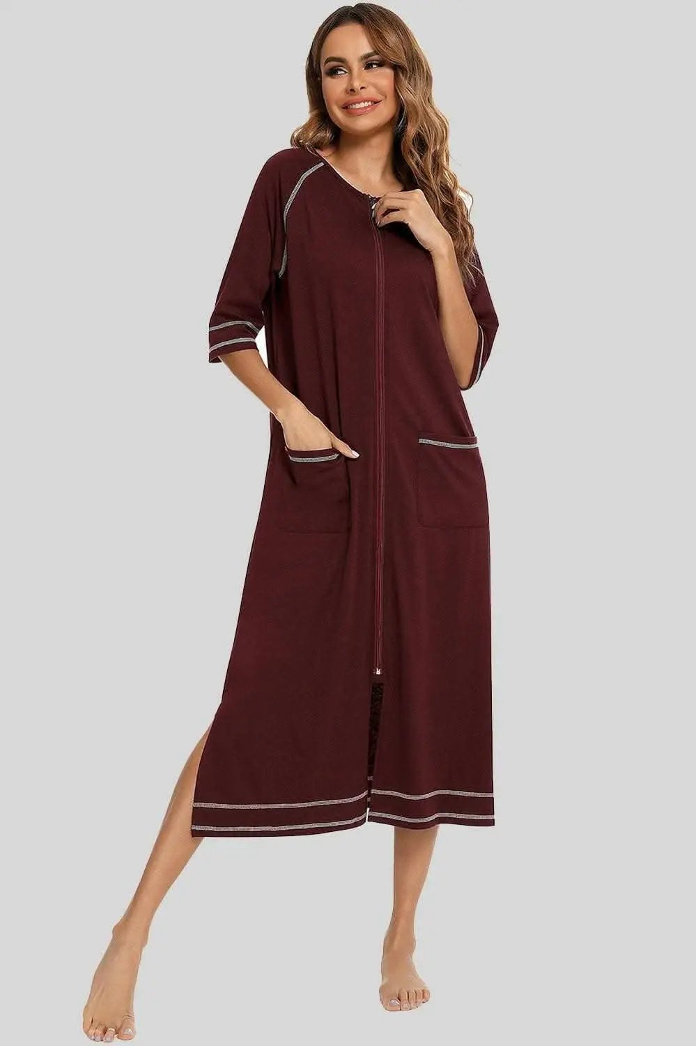 Night Dress With Pockets | Trendsi Comfortable Sleepwear