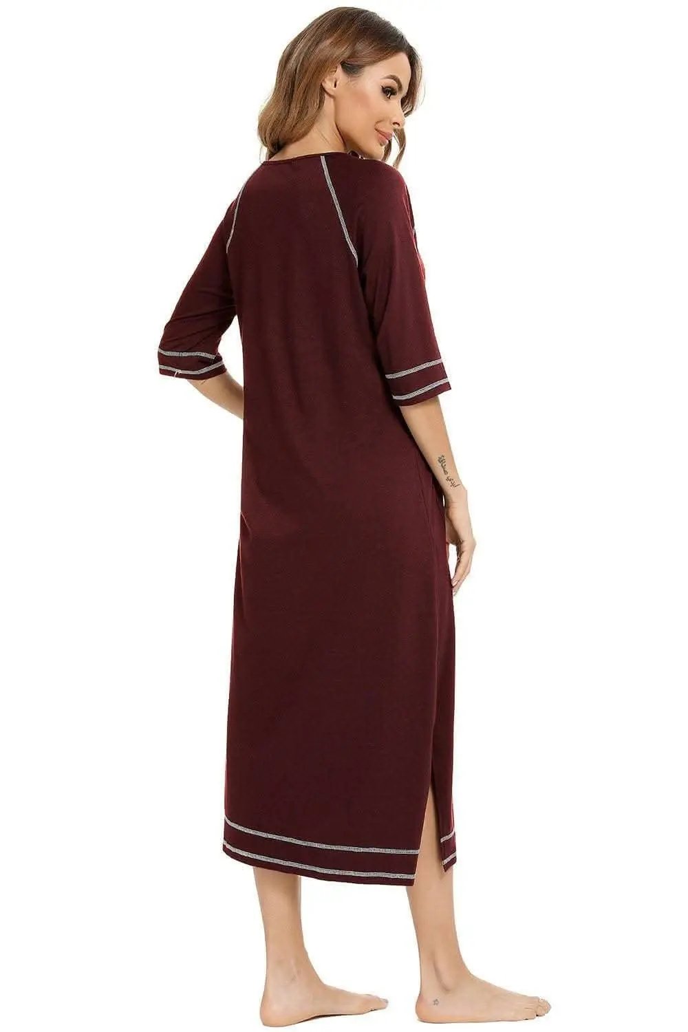 Night Dress With Pockets | Trendsi Comfortable Sleepwear