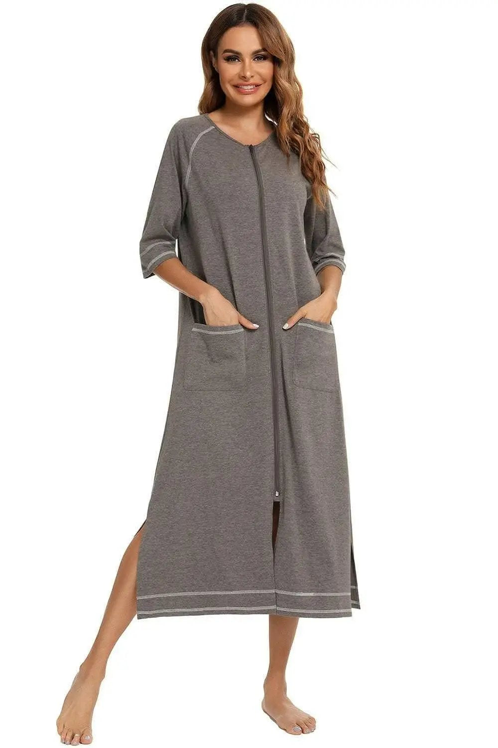 Night Dress With Pockets | Trendsi Comfortable Sleepwear