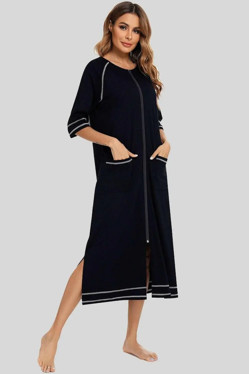 Night Dress With Pockets | Trendsi Comfortable Sleepwear