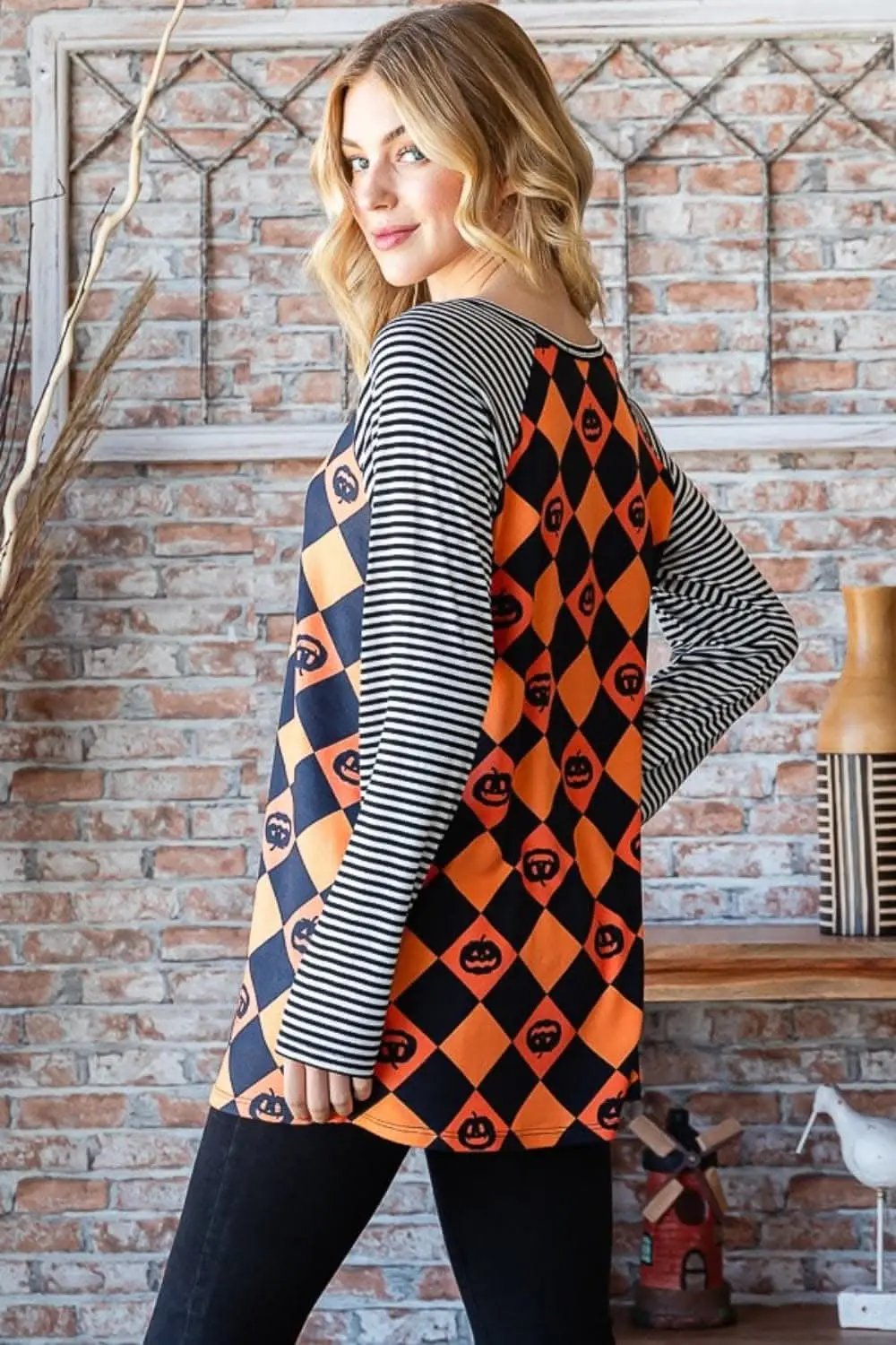 T-Shirts Trendsi Checkered Striped Tee Women's Casual T-Shirt Soft, USA Shipped