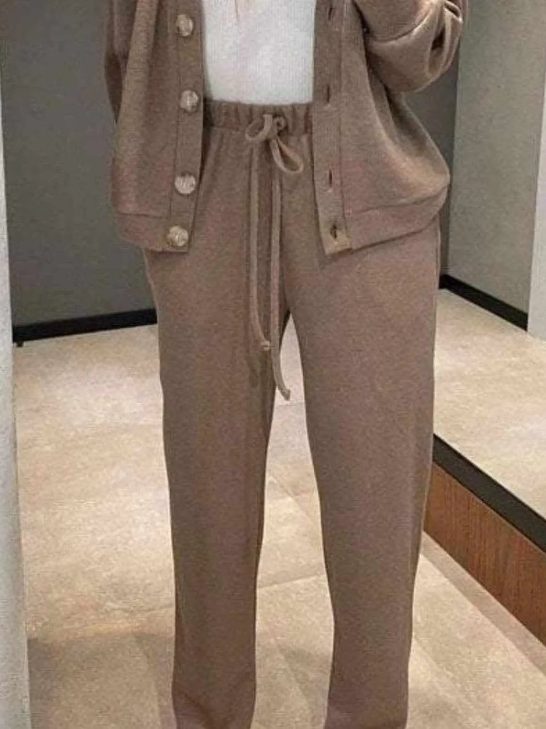 Trendsi Chic button-up shirt & pants set