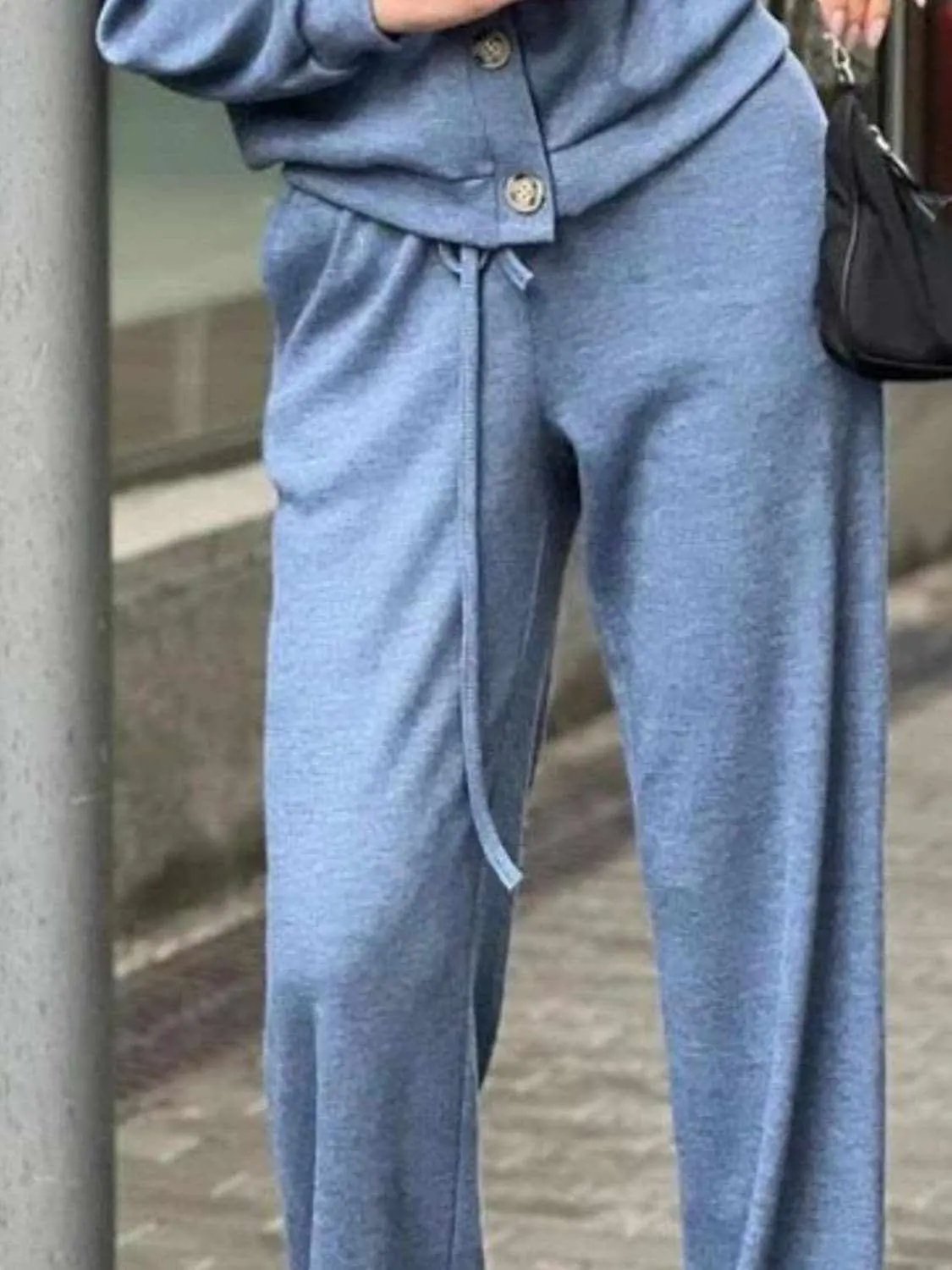 Trendsi Chic button-up shirt & pants set