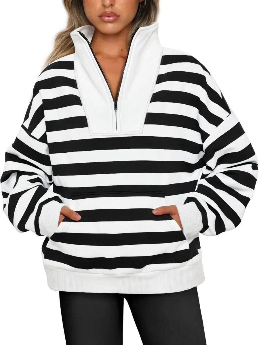 Oversized Half Zip Sweatshirt Cozy by Love Salve