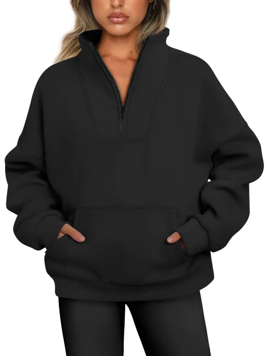 Oversized Half Zip Sweatshirt Cozy by Love Salve