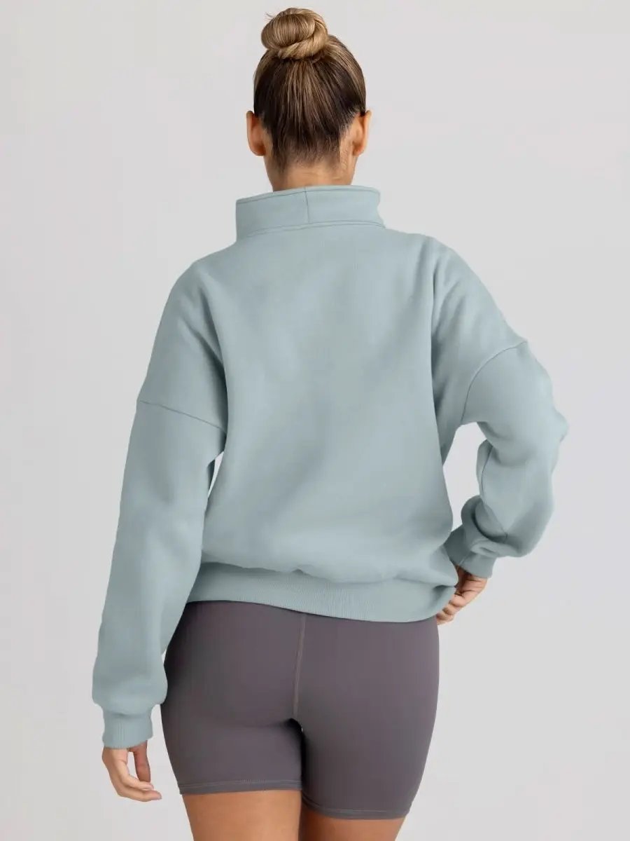 Oversized Half Zip Sweatshirt Cozy by Love Salve