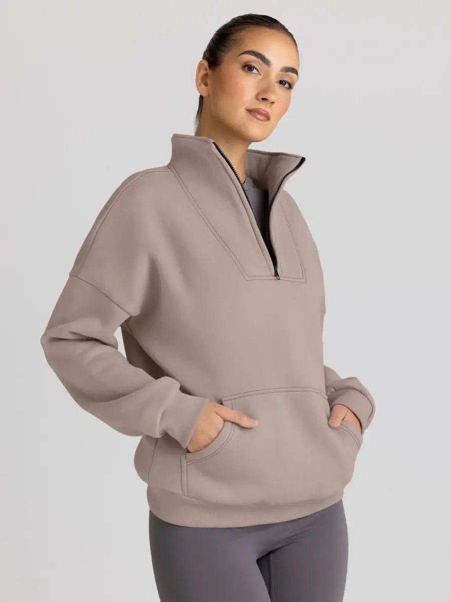 Oversized Half Zip Sweatshirt Cozy by Love Salve