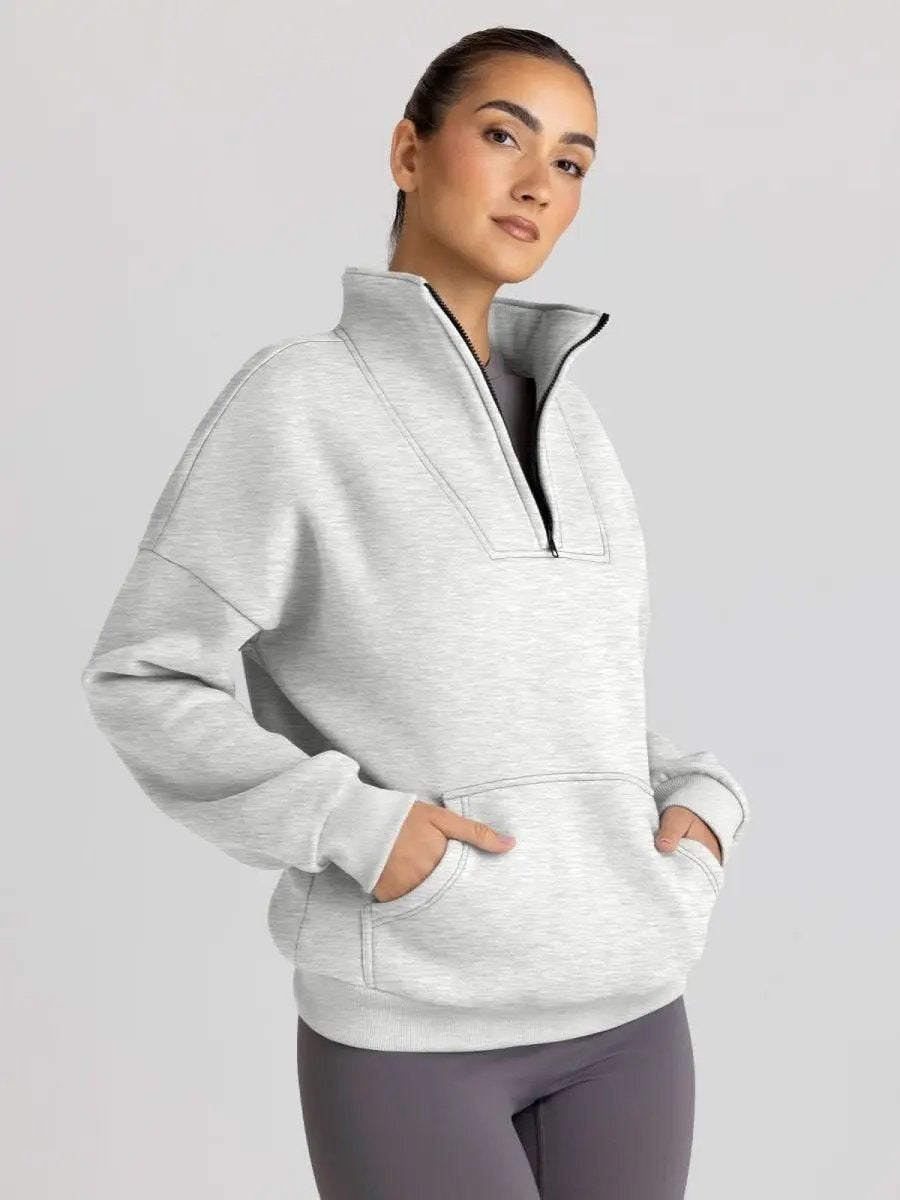 Oversized Half Zip Sweatshirt Cozy by Love Salve