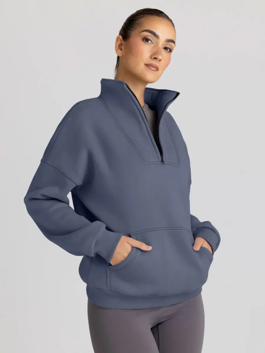 Oversized Half Zip Sweatshirt Cozy by Love Salve