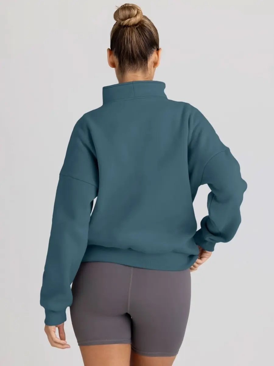 Oversized Half Zip Sweatshirt Cozy by Love Salve