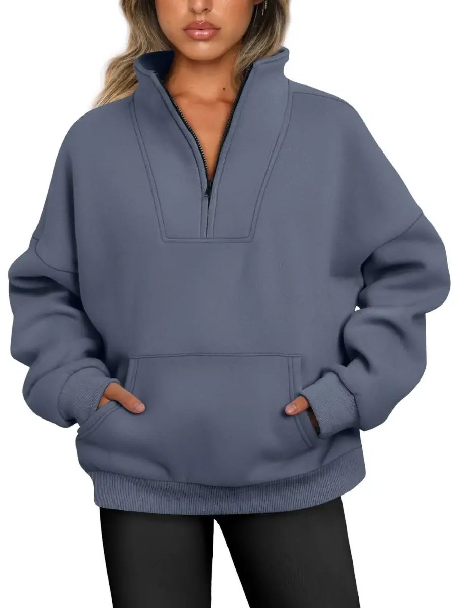 Oversized Half Zip Sweatshirt Cozy by Love Salve
