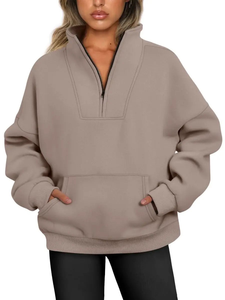 Oversized Half Zip Sweatshirt Cozy by Love Salve