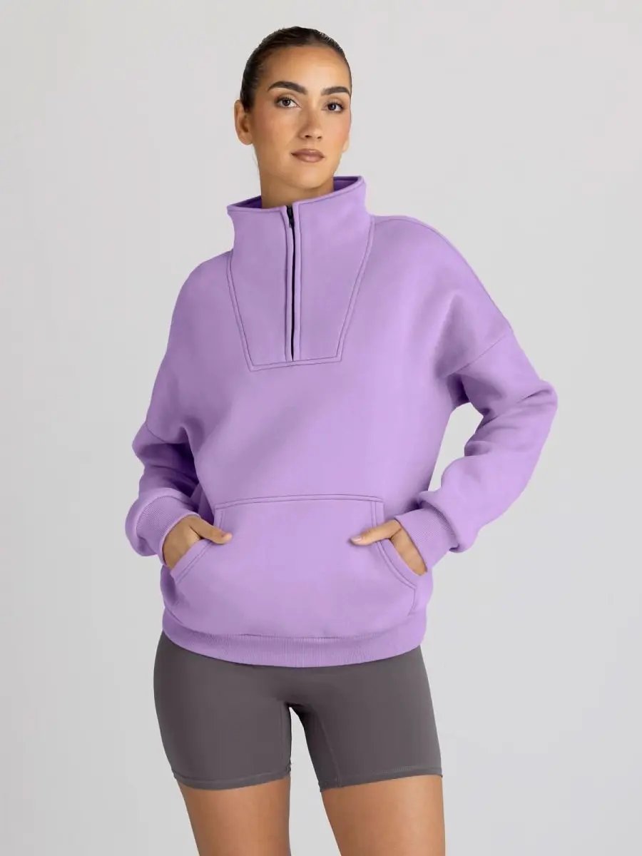 Oversized Half Zip Sweatshirt Cozy by Love Salve