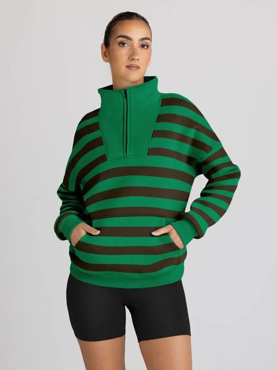 Oversized Half Zip Sweatshirt Cozy by Love Salve