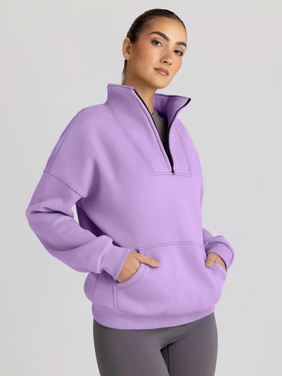 Oversized Half Zip Sweatshirt Cozy by Love Salve