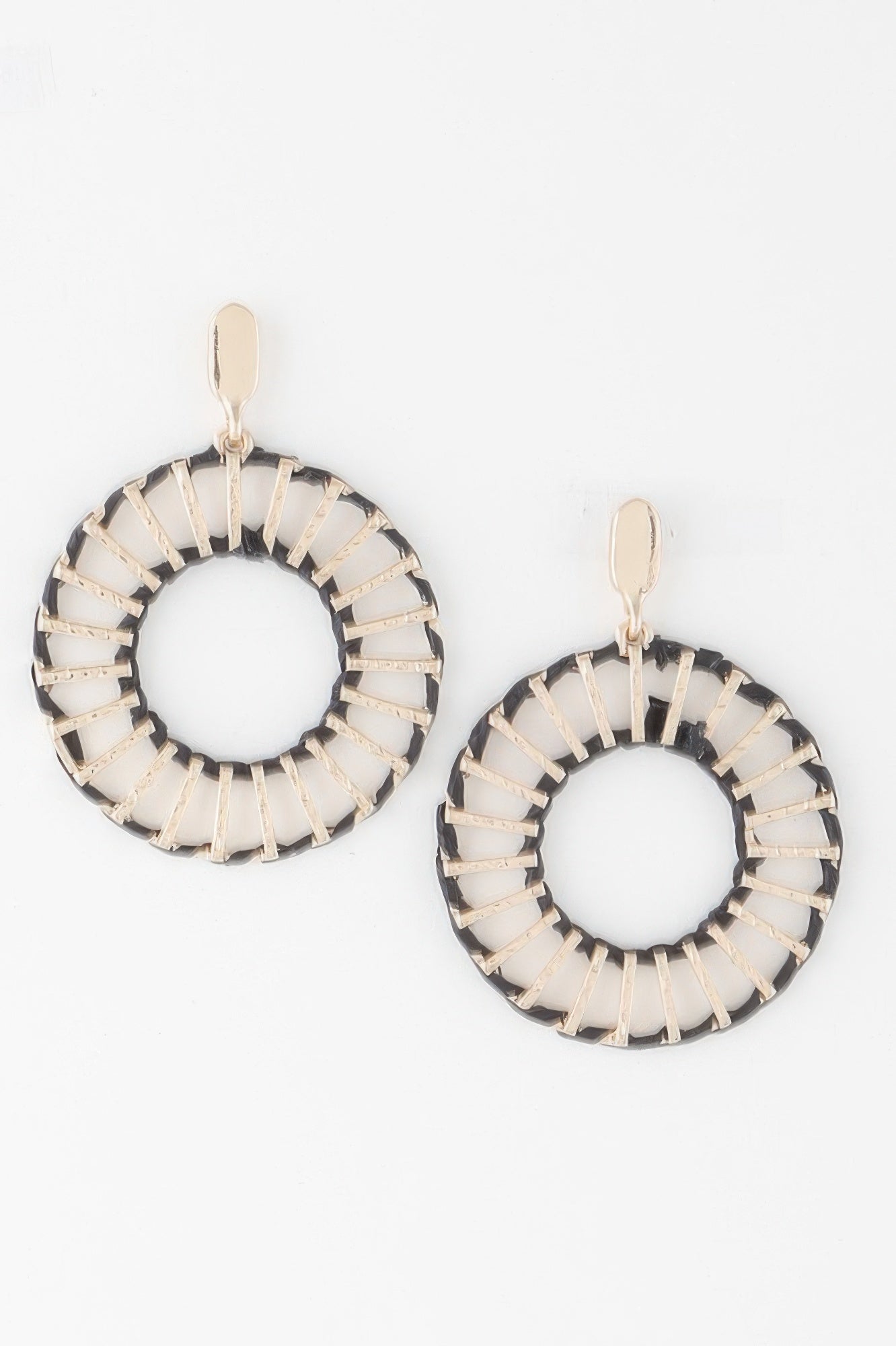 Twisted Weaved Disk Earrings