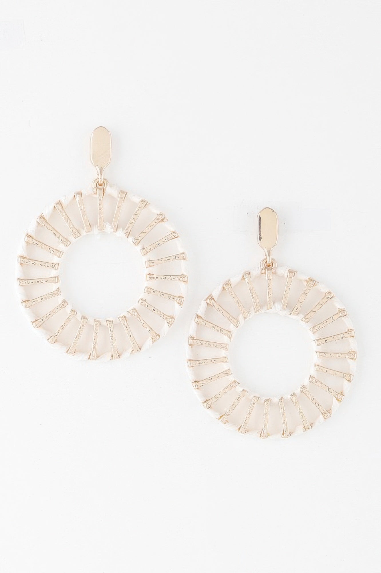 Twisted Weaved Disk Earrings